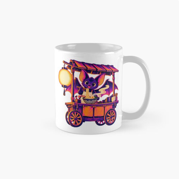 Item preview, Cute Bat Ramen Cart Neon Halloween designed and sold by gallleriaworld.