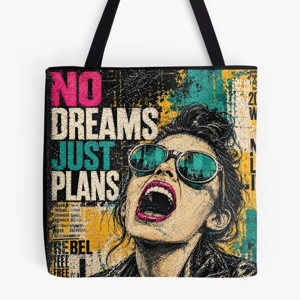 Item preview, No Dreams Just Plans – Punk Pop Art designed and sold by DemanDFashionFactroy.