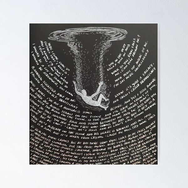 Item preview, Falling Into The Vortex – Handwritten Lyric Whirlwind designed and sold by DemanDFashionFactroy.
