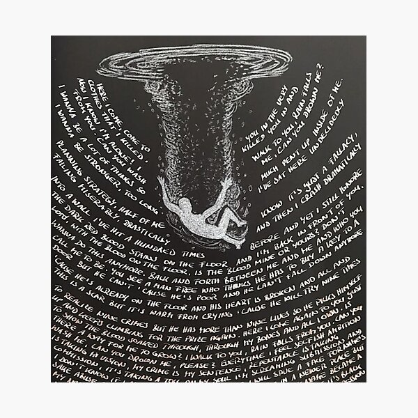 Item preview, Falling Into The Vortex – Handwritten Lyric Whirlwind designed and sold by DemanDFashionFactroy.