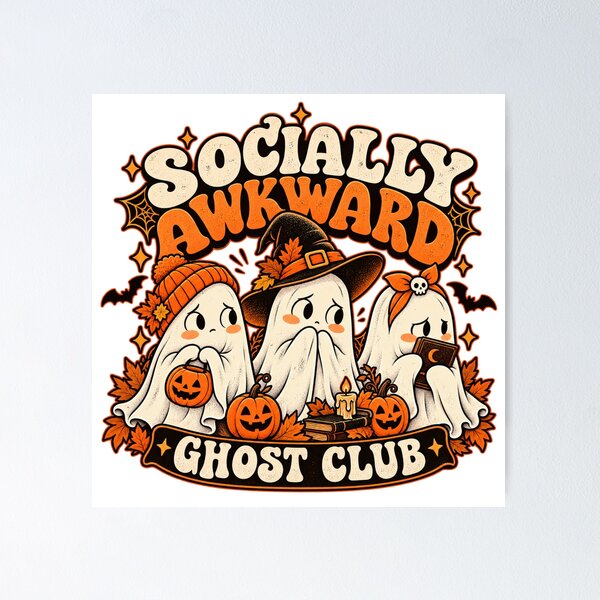 Item preview, Socially Awkward Ghost Club Funny Introvert Halloween designed and sold by Epic Wear Store.