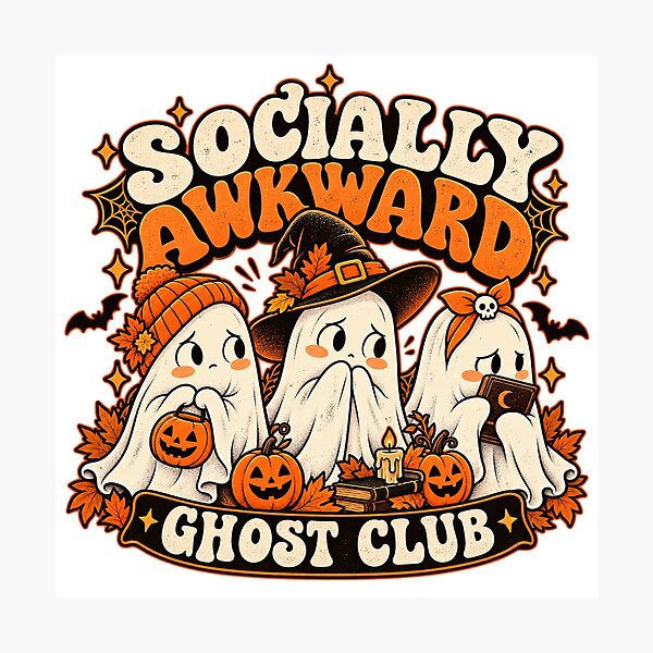 Item preview, Socially Awkward Ghost Club Funny Introvert Halloween designed and sold by Epic Wear Store.