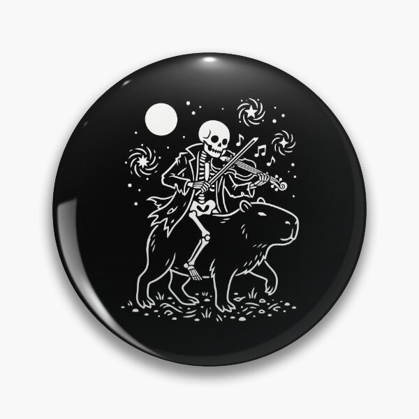 Item preview, Skeleton Playing Violin On Capybara Celestial Starry Night Art designed and sold by Amir Faysal.