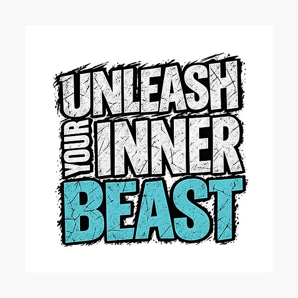 Item preview, Unleash Your Inner Beast – Bold Motivational Typography Design designed and sold by IrhaArts.