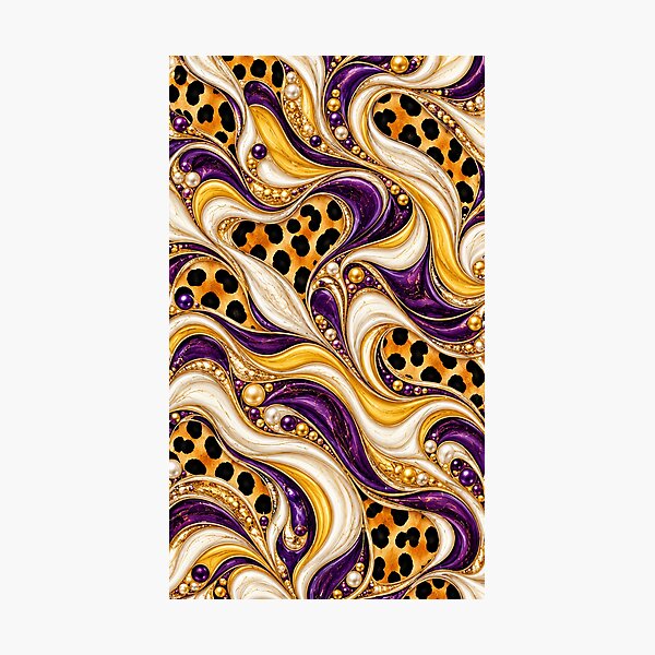 Item preview, Royal Purple – Leopard and Pearl Elegance designed and sold by annenambiro.