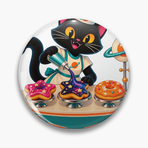 Item preview, Black Cat Cosmic Donut Shop Halloween designed and sold by gallleriaworld.