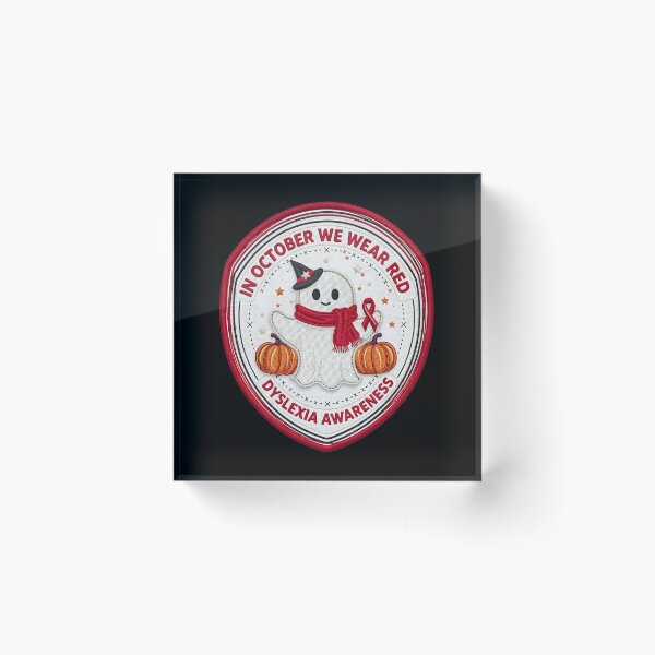 Item preview, In October We Wear Red Dyslexia Awareness Halloween designed and sold by Redgiant87x.