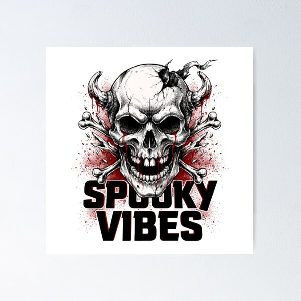 Item preview, Heavy Metal Bloody Skull Spooky Vibes designed and sold by smartlogo_factory.