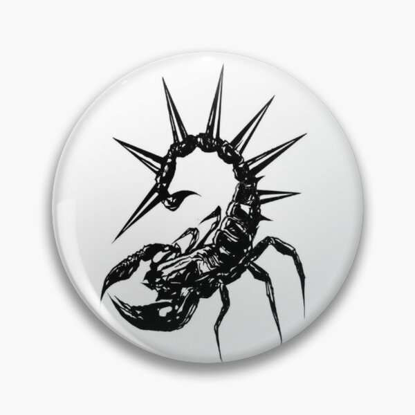 Item preview, Spiked Tribal Scorpion Cyber Sigilism Y2K Tattoo Graphic designed and sold by BrontesWhimsyStore.