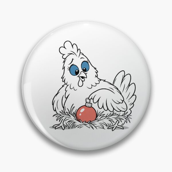 Item preview, Christmas Hen Finds a Bauble in Her Nest designed and sold by Soft Paws Sketches.