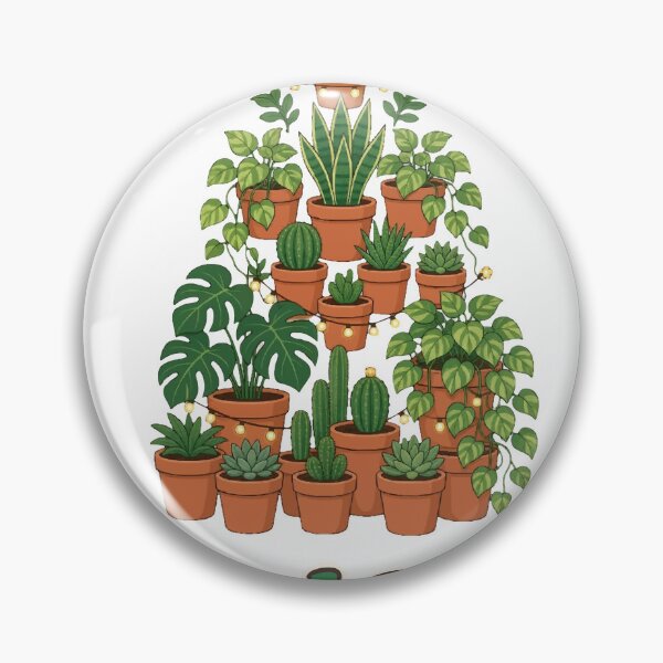 Item preview, Plant Lady Christmas Houseplant Tree with Fairy Lights designed and sold by Bornprints.