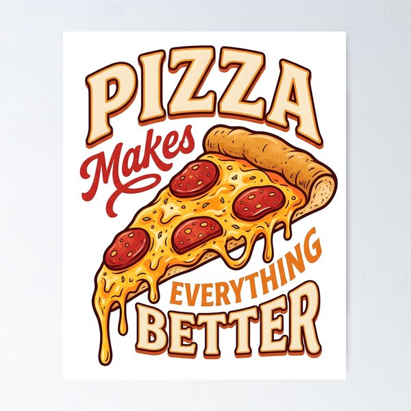 Artikelvorschau, Pizza macht alles besser entworfen und verkauft von Flamocha.