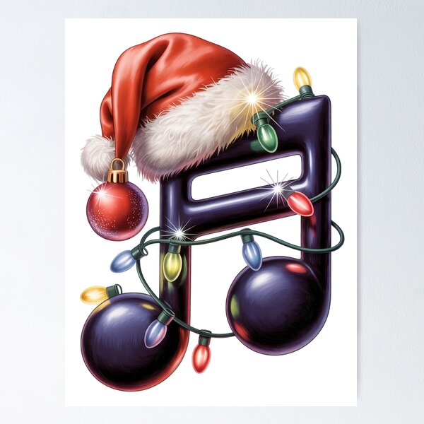 Item preview, Christmas Music Note Santa Hat – Holiday Musician Art designed and sold by jkrphoto.