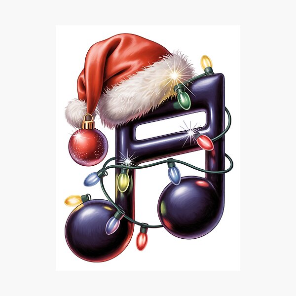 Item preview, Christmas Music Note Santa Hat – Holiday Musician Art designed and sold by jkrphoto.