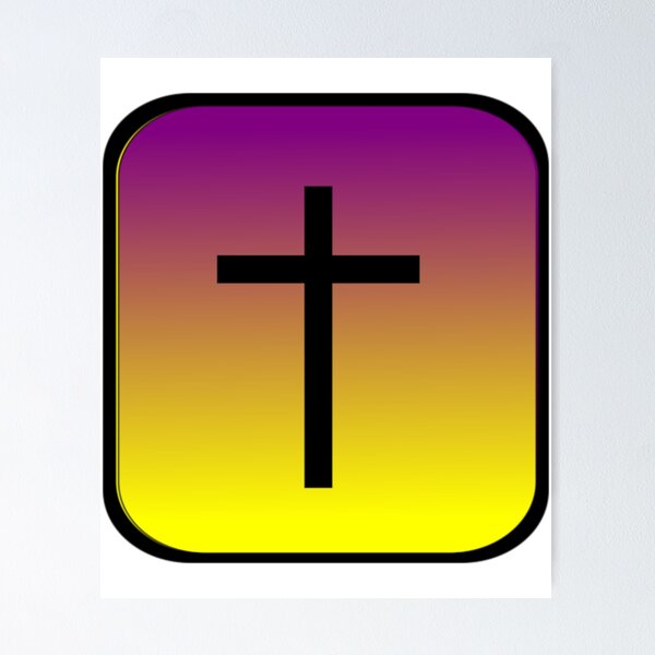 Item preview, Sunset Square Black Cross Logo designed and sold by Abstract65.