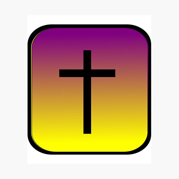 Item preview, Sunset Square Black Cross Logo designed and sold by Abstract65.