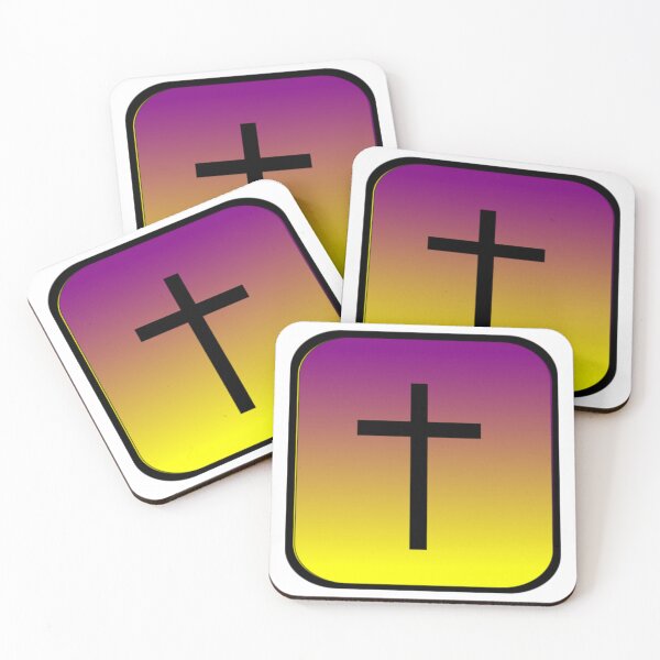 Item preview, Sunset Square Black Cross Logo designed and sold by Abstract65.