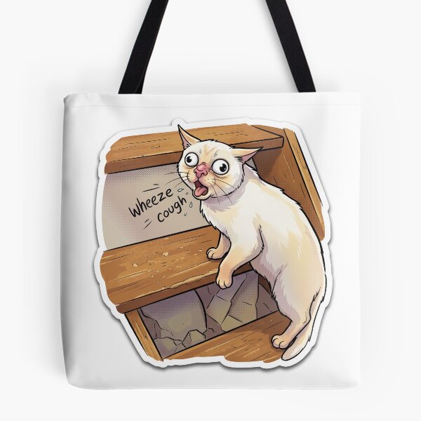 Item preview, Funny Coughing Cat Meme designed and sold by ArtAstonishing.