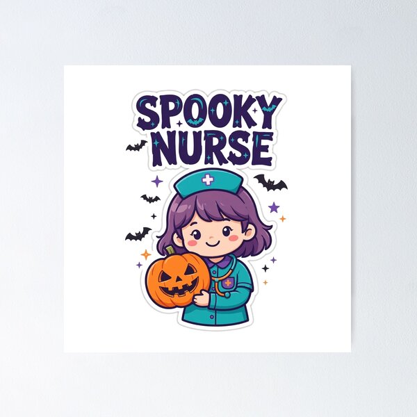 Item preview, Spooky Nurse Funny Halloween Shirt - Cute Nurse Pumpkin Tee designed and sold by Gurrteg.