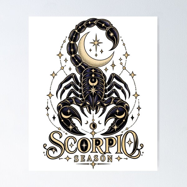 Item preview, Scorpio Season Celestial Scorpion Astrology Art designed and sold by TeeEnigmaa.