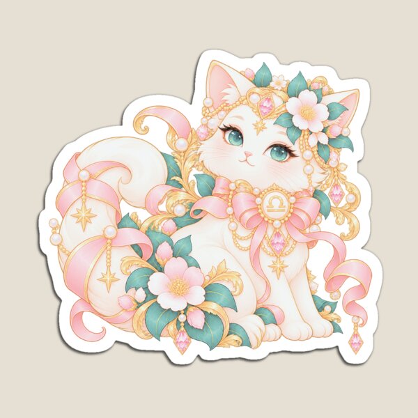 Item preview, Libra Zodiac Goddess with Pastel Celestial Flowers designed and sold by DANIEL RUEDMAN.