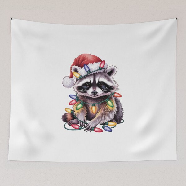 Item preview, Christmas Raccoon Santa Hat – Cute Holiday Trash Panda Art designed and sold by jkrphoto.
