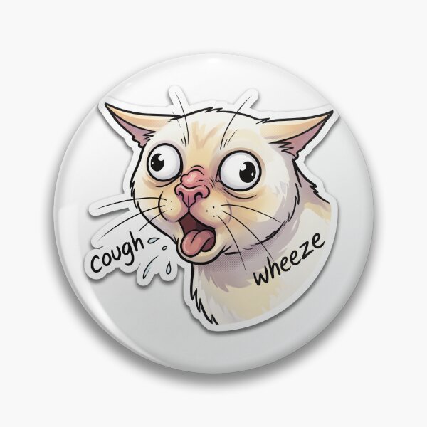 Item preview, Funny Coughing Cat Face Meme designed and sold by ArtAstonishing.