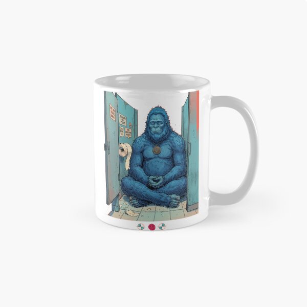 Item preview, Bigfoot Bathroom Meditation - Zen Lotus Pose Public Restroom Humor designed and sold by Whimsy Trail Co.