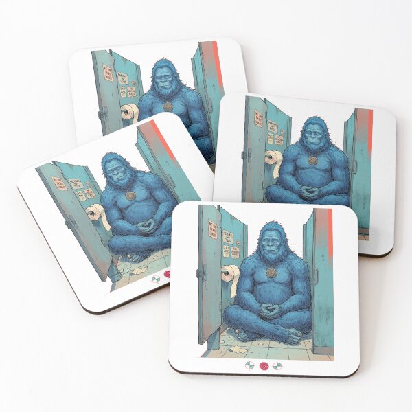 Item preview, Bigfoot Bathroom Meditation - Zen Lotus Pose Public Restroom Humor designed and sold by Whimsy Trail Co.
