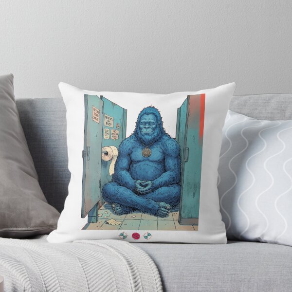 Item preview, Bigfoot Bathroom Meditation - Zen Lotus Pose Public Restroom Humor designed and sold by Whimsy Trail Co.