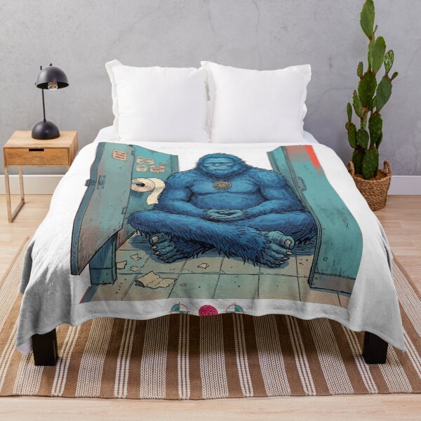 Item preview, Bigfoot Bathroom Meditation - Zen Lotus Pose Public Restroom Humor designed and sold by Whimsy Trail Co.