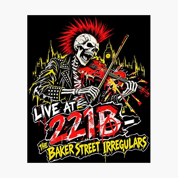 Item preview, Sherlock Holmes: Live at 221B Punk Violin Skeleton designed and sold by Fenay Designs.