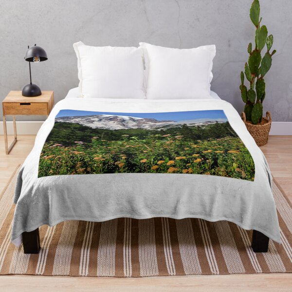 Item preview, MOUNT RAINIER WITH WILDFLOWERS designed and sold by Elaine Bawden.