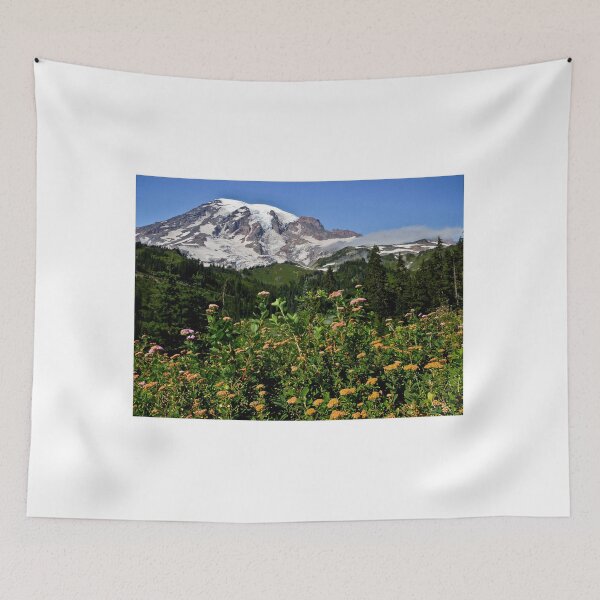 Item preview, MOUNT RAINIER WITH WILDFLOWERS designed and sold by Elaine Bawden.