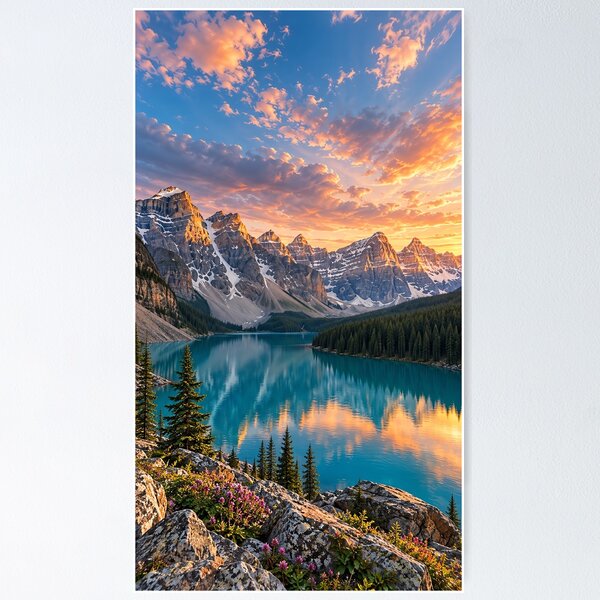 Item preview, Moraine Lake Sunset in the Canadian Rockies designed and sold by Alvren.