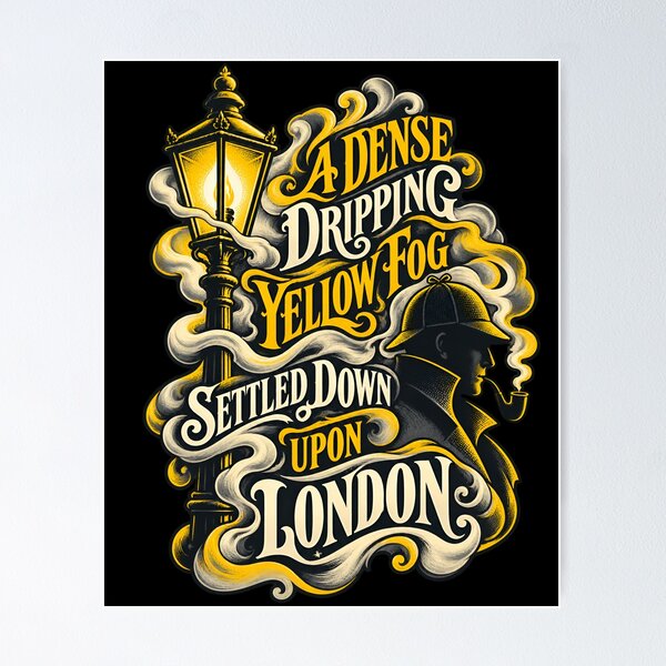 Item preview, Sherlock Holmes: Yellow Fog Over London Lettering designed and sold by Fenay Designs.