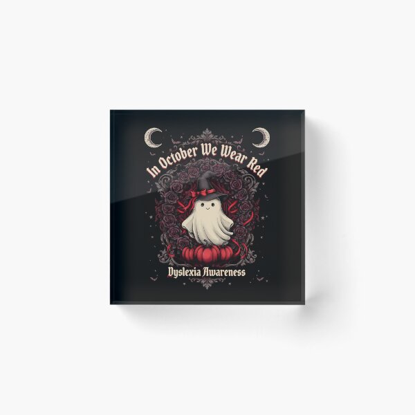 Item preview, In October We Wear Red Dyslexia Awareness Ghost Support designed and sold by Redgiant87x.