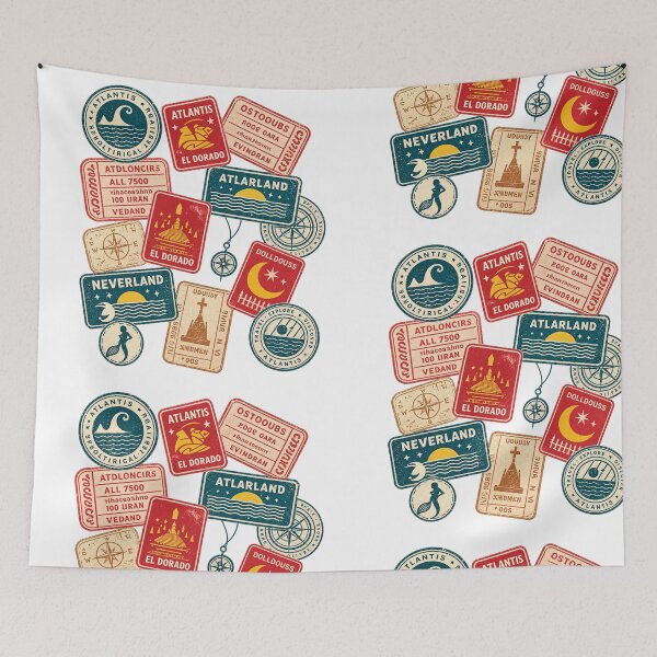 Item preview, Echoes of the Uncharted: Vintage Stamps from Lost Worlds designed and sold by IrhaArts.