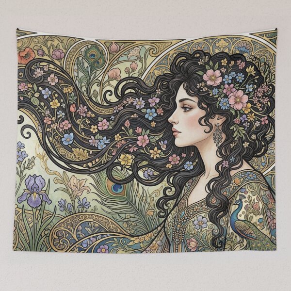 Item preview, Art Nouveau blossoms in the dream breeze designed and sold by Sigtrix.