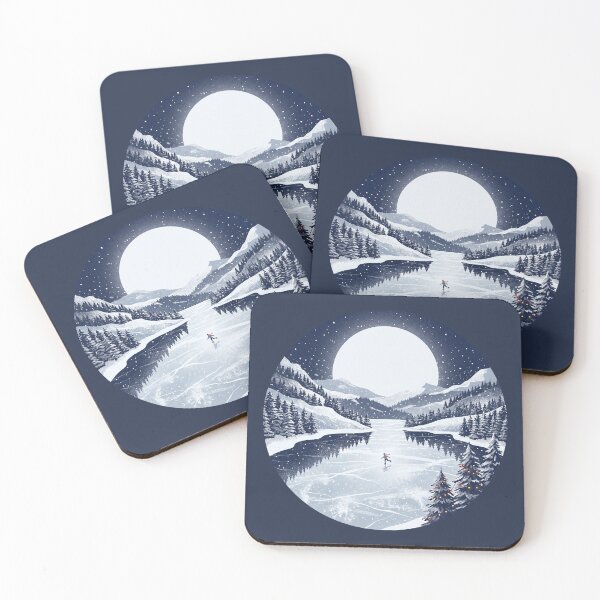 Item preview, Skating Pond Full Moon Winter Night designed and sold by Rariks.