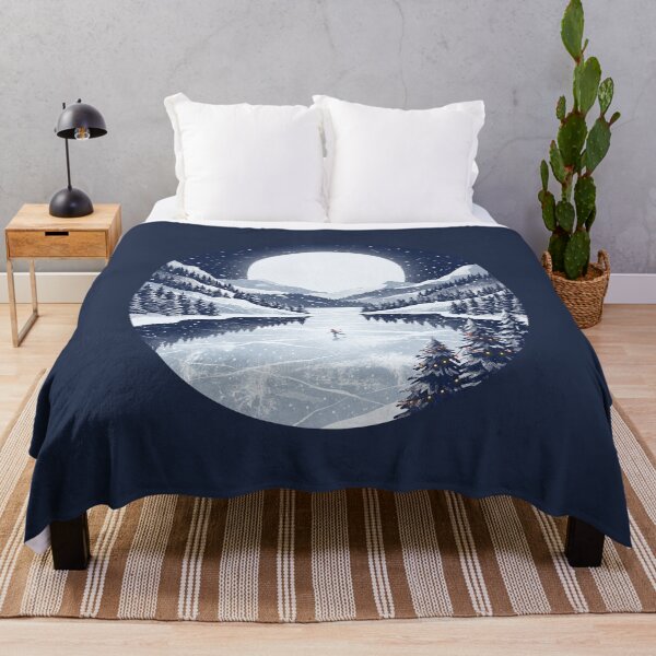 Item preview, Skating Pond Full Moon Winter Night designed and sold by Rariks.