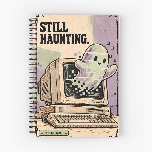 Item preview, Spirit.exe — Fantasma en computador retro designed and sold by Apocalyptic Art Studio.