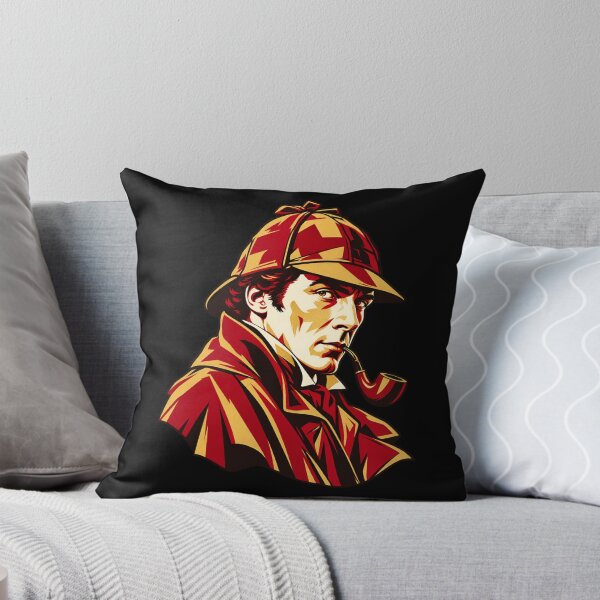 Item preview, Sherlock Holmes: Scarlet and Gold Sharp-Eyed Portrait designed and sold by Fenay Designs.