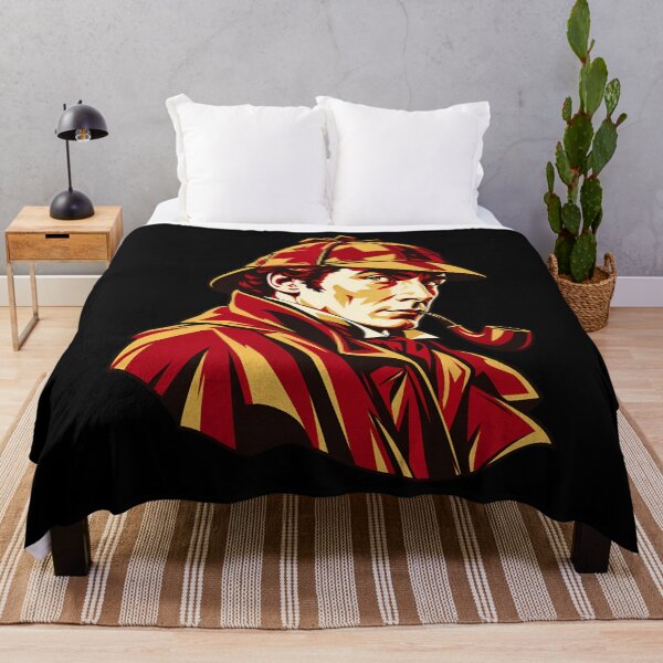 Item preview, Sherlock Holmes: Scarlet and Gold Sharp-Eyed Portrait designed and sold by Fenay Designs.