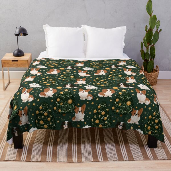 Item preview, Cavalier Corgi Christmas Dogs Pattern designed and sold by NicolasGlowArt.