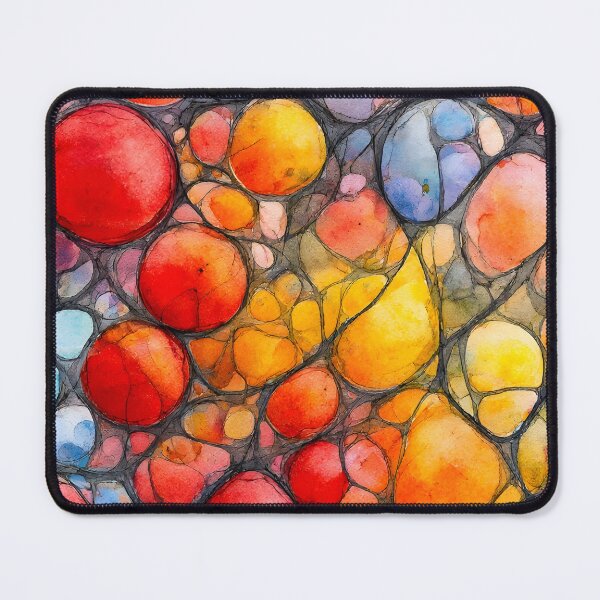 Item preview, Colorful Abstract Pebble Art in Watercolor Style designed and sold by Connys Colorful World.