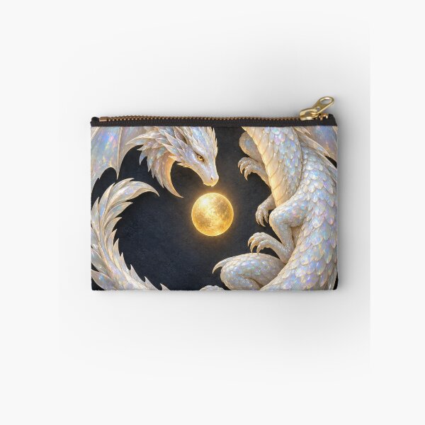 Item preview, Opal Moon Dragon – Iridescent Pearl Fantasy Dragon Art designed and sold by Kaleidoscope Print.
