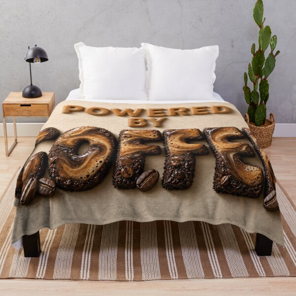 Item preview, Powered by Coffee – Espresso Typography for Coffee Lovers designed and sold by Kaleidoscope Print.