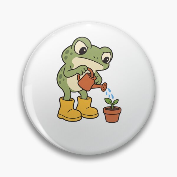 Item preview, Cute Gardening Frog in Yellow Rain Boots – Plant Lover Sticker designed and sold by suechtmpoa.