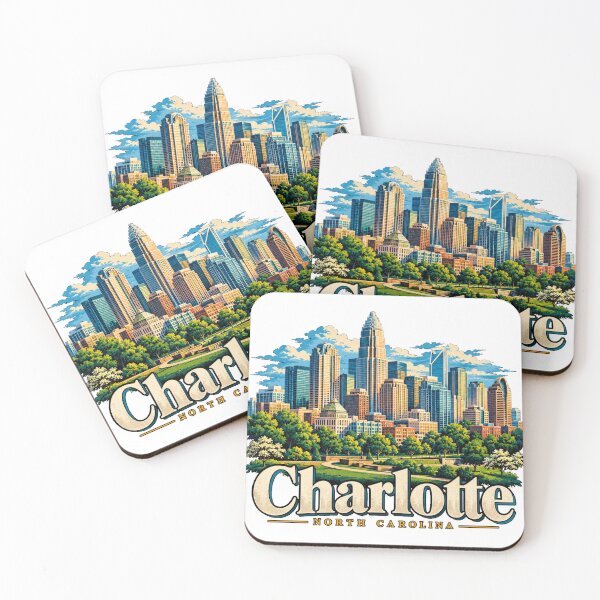 Item preview, Vintage Charlotte North Carolina Travel Souvenir Landmark Gift designed and sold by MichaeIRellov.